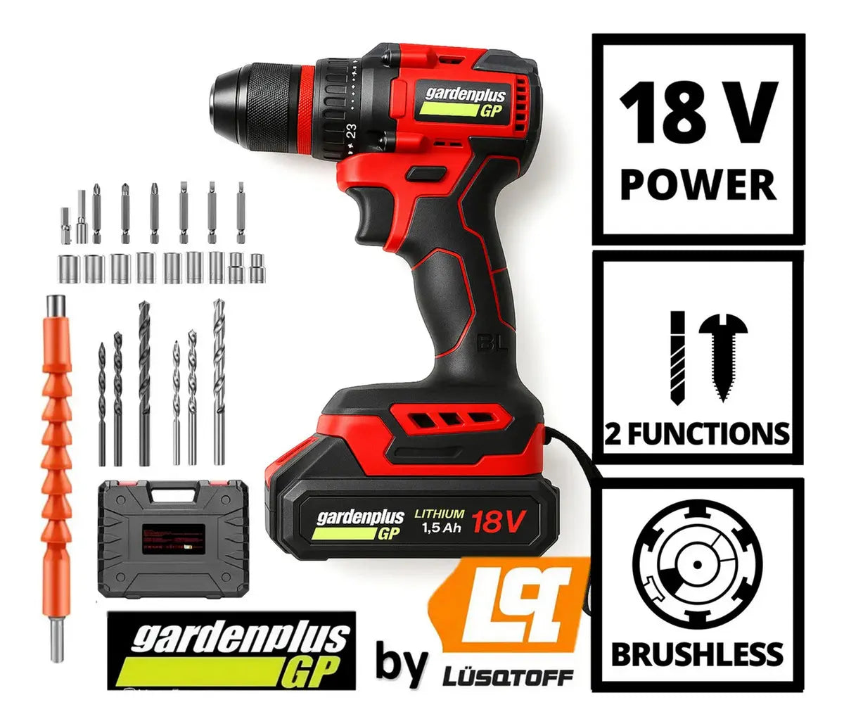 Taladro Atornillador Brushless Gp By Lusqtoff 18v Bateria